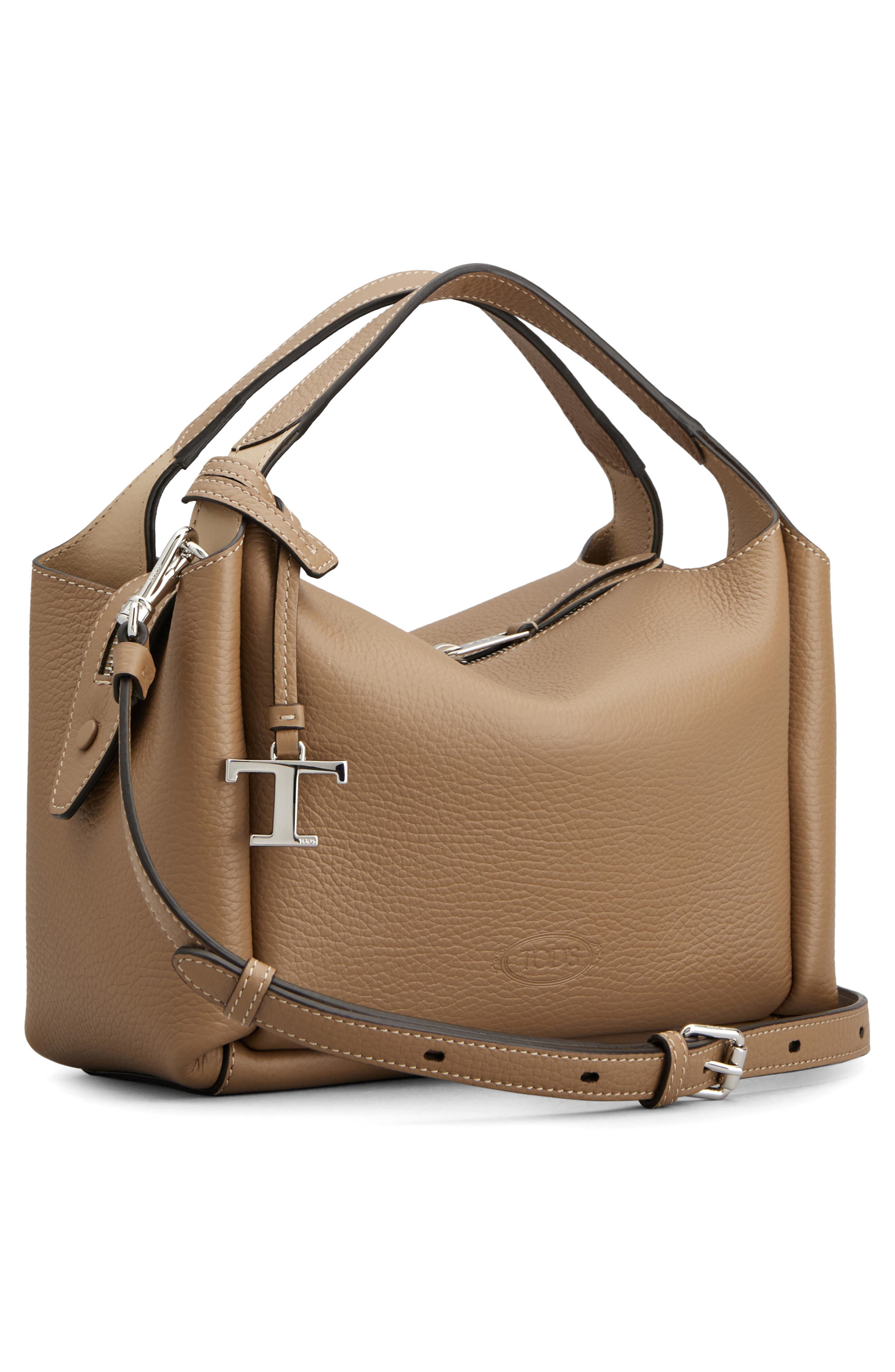 Tod's Mini T Timeless Leather Bowling Bag, Alternate, color, 