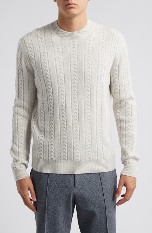 BOSS CAMEL BOSS CAMEL ERMISTO VIRGIN WOOL & CAMEL CABLE SWEATER