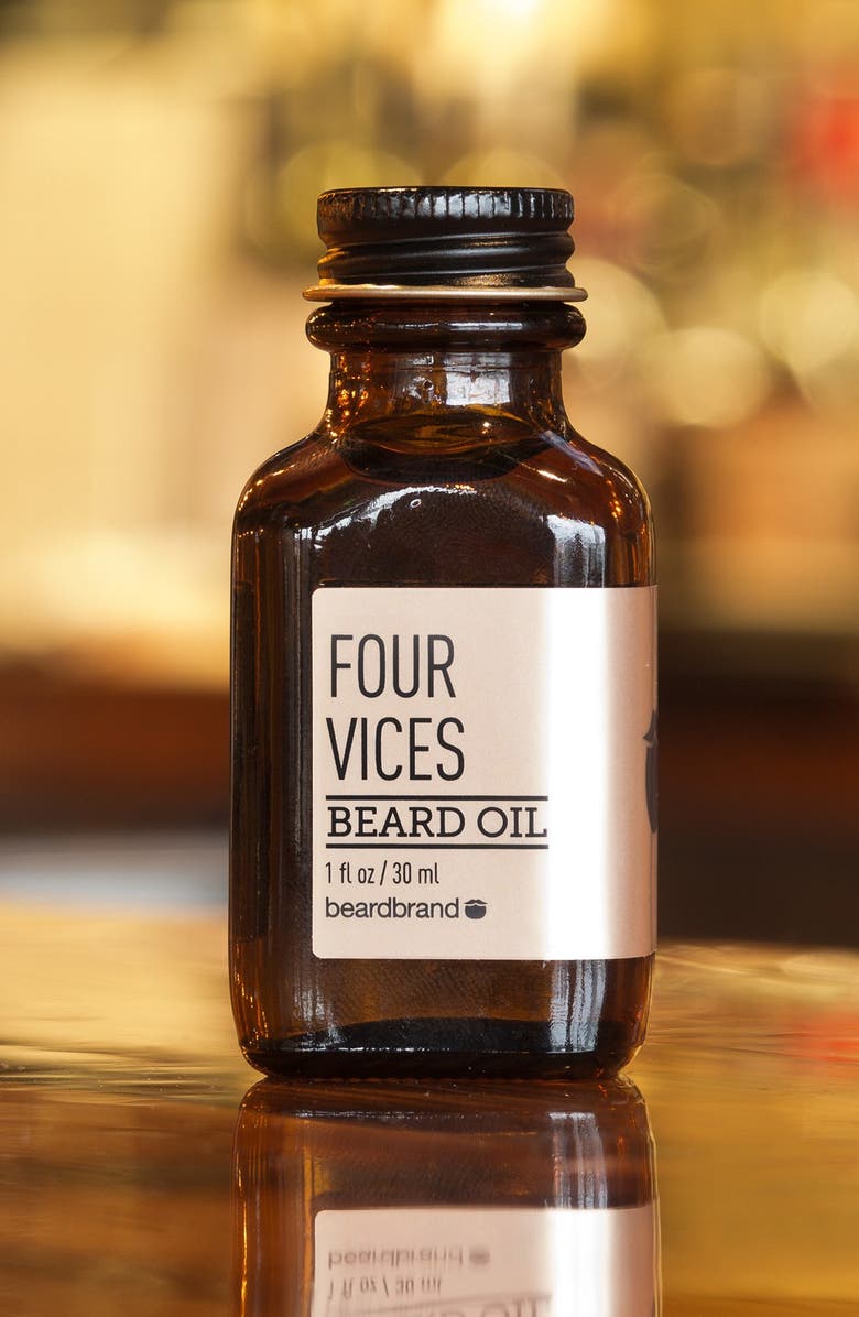 beardbrand Four Vices Beard Oil, Alternate, color,