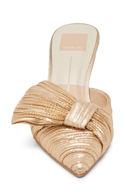 Dolce Vita Nerina Metallic Ribbon Mule Pump In Platinum Fabric