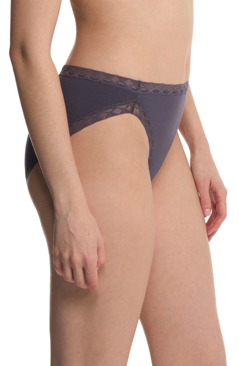 Natori Bliss Cotton French Cut Briefs, Alternate, color, Greystone