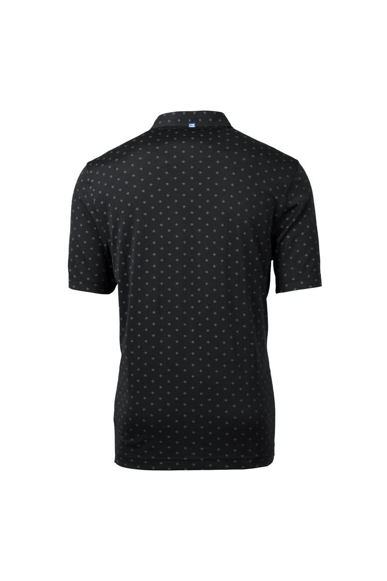 Men's Cutter & Buck Black Indianapolis Colts Throwback Logo Virtue Eco Pique Tile Recycled Big & Tall Polo, Alternate, color, Black