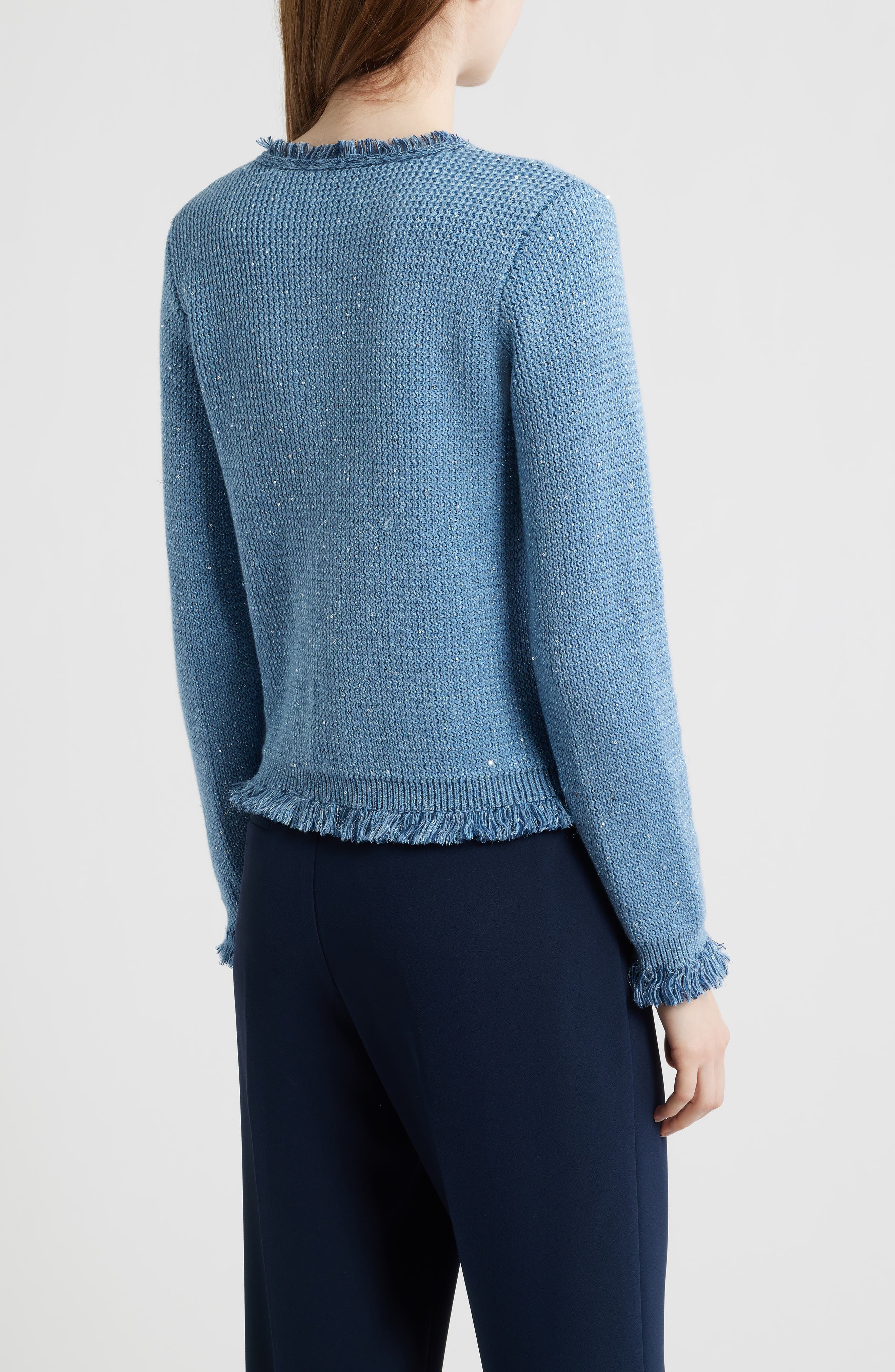 Kailey Sequin Fringe Cardigan - image 4