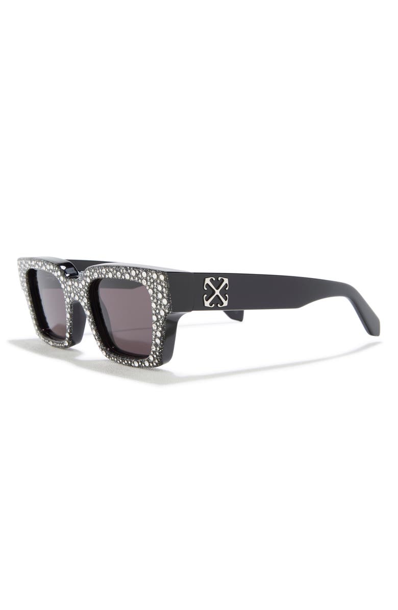 Off-White Virgil 50mm Square Sunglasses, Alternate, color, Silver Dark Grey
