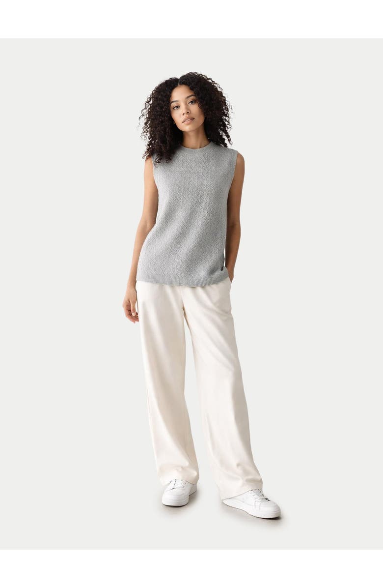 Gobi Cashmere Ajour Knit Crewneck Cashmere Vest, Alternate, color, High Rise