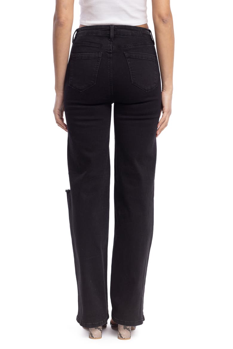Franklin Distressed High Waist Wide Leg Jeans, Alternate, color, JUSTIFIED