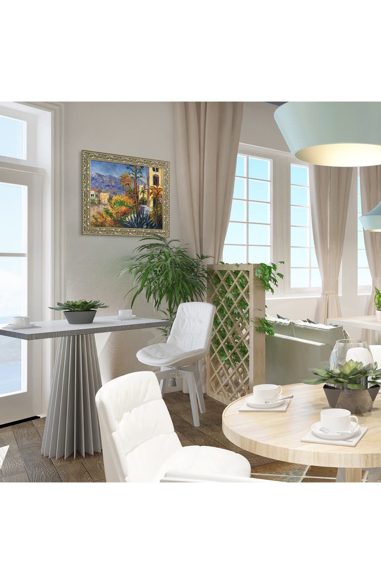 OVERSTOCK ART Villas at Bordighera by Claude Monet Framed Hand Painted Oil Reproduction - 25.5" x 29.5", Main, color,