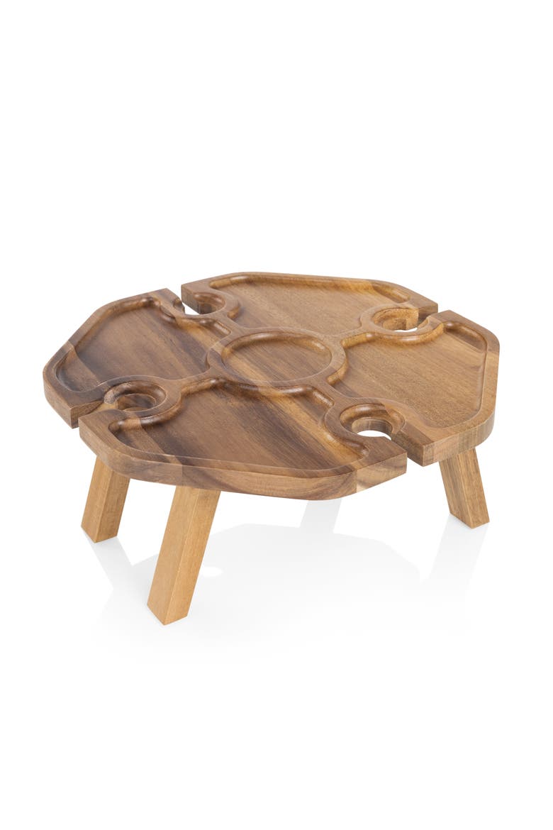Mesavino Wine Picnic Table, Main, color, Acacia Wood