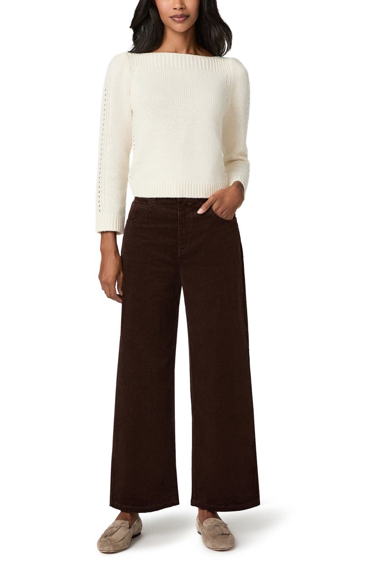 Arellia High Waist Corduroy Ankle Barrel Pants, Alternate, color, MARULA BROWN