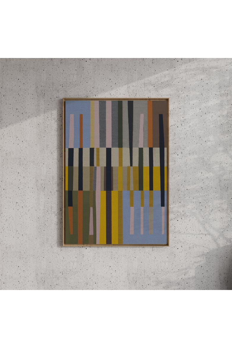 Woven Perspectives No. 09 Geometric Abstract Art Print, Alternate, color, Black Frame