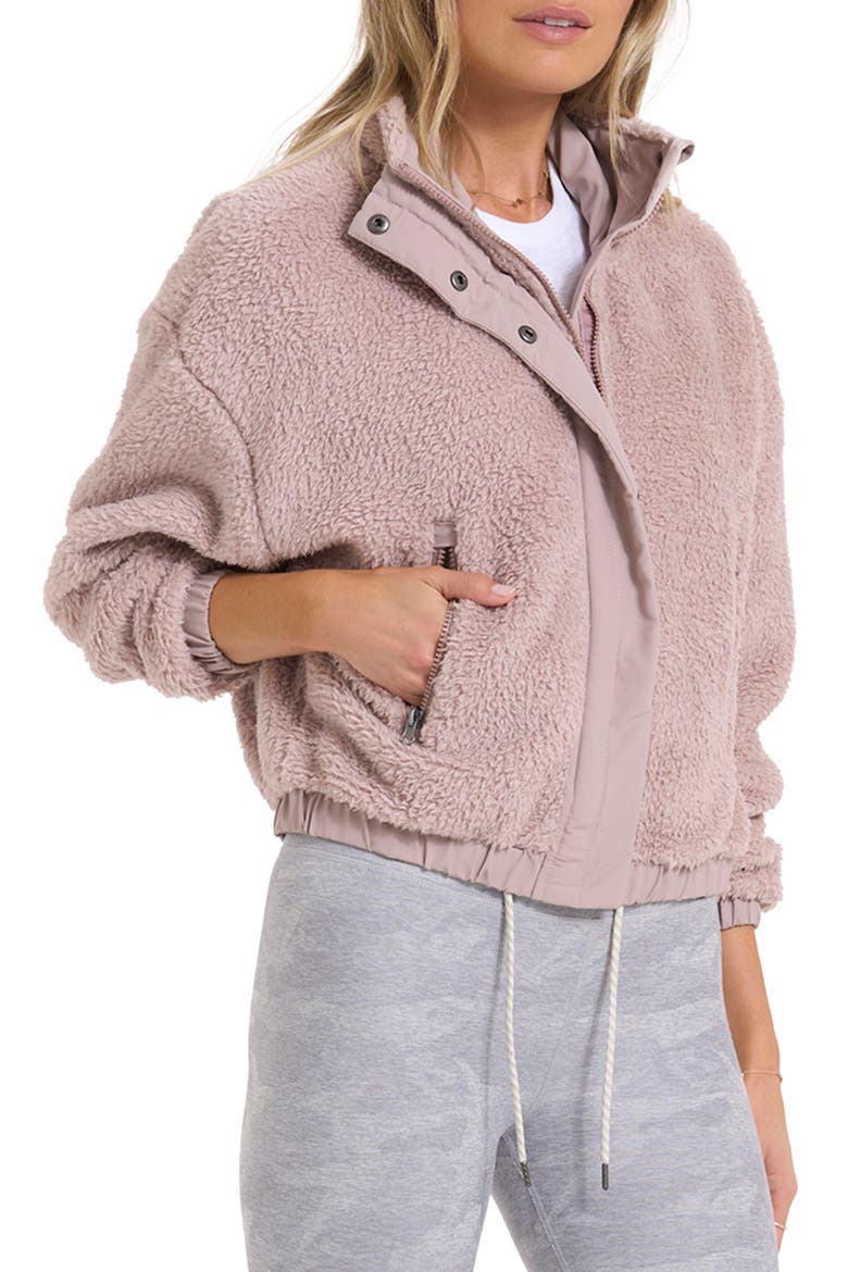 Cozy High Pile Fleece Jacket, Main, color, UMBER