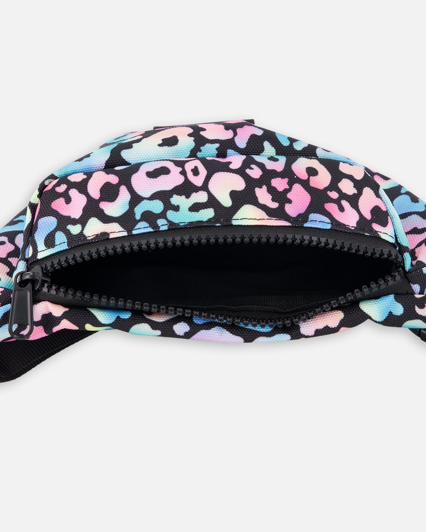 Deux par Deux Adjustable Straps Animal Fanny Pack, Alternate, color, Black Animal Print