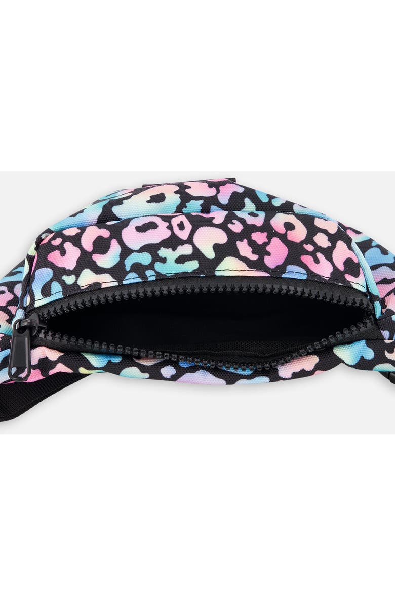 Deux par Deux Adjustable Straps Animal Fanny Pack, Alternate, color, Black Animal Print