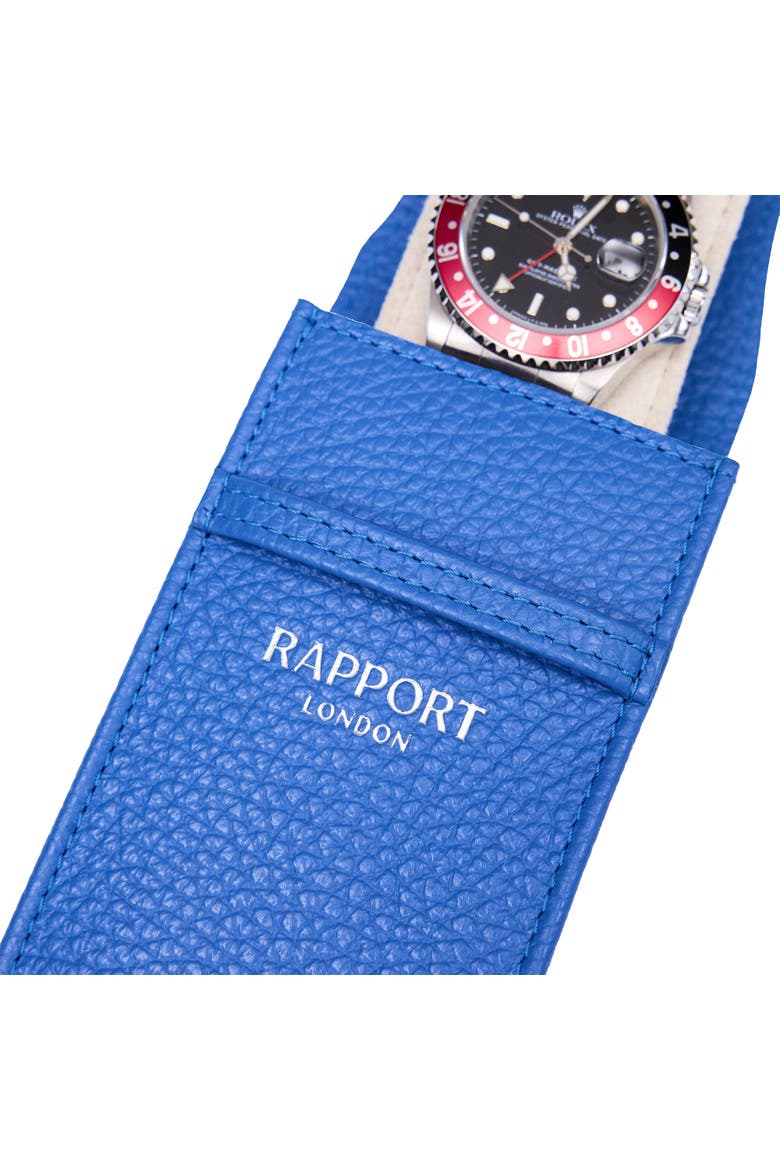 Portobello Single Leather Watch Pouch, Alternate, color, Blue