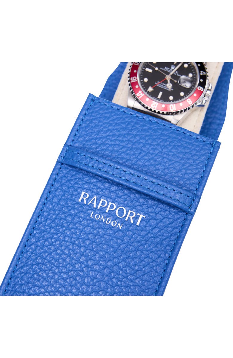 Rapport London Portobello Single Leather Watch Pouch, Alternate, color, Blue