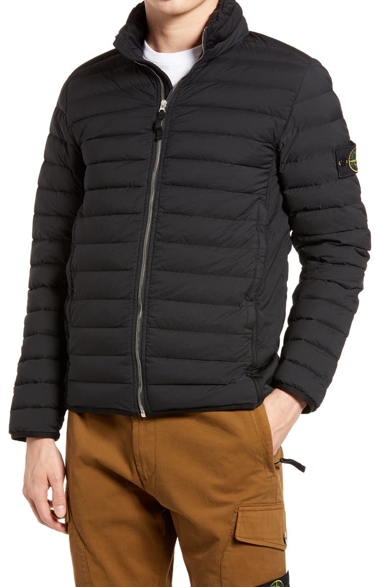 Stone Island Real Down Hooded Puffer Jacket, Main, color, 