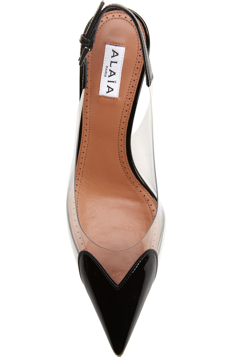 Alaïa Love Heart Kitten Heel Slingback Pump, Alternate, color,