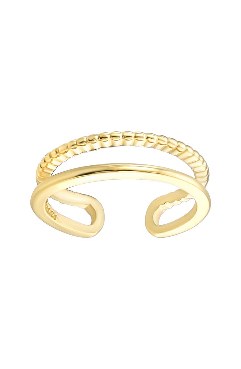 CANDELA JEWELRY Double Row Ear Cuff, Main, color, Gold