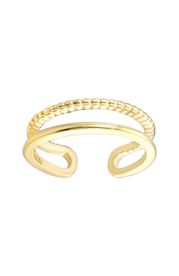 Candela Jewelry Double Row Ear Cuff In Gold