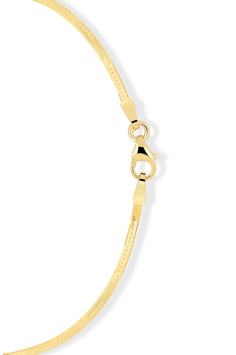 14K Gold 1mm Herringbone Chain Bracelet, Alternate, color, 14K YELLOW GOLD