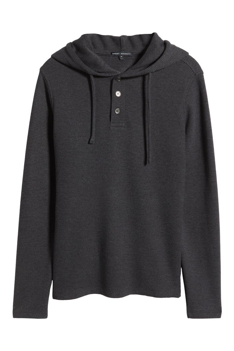 Grenfell Waffle Knit Cotton Blend Hoodie, Alternate, color, CHARCOAL