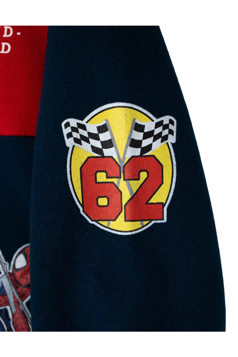 Spider-Man Racing Fleece Quarter Zip Sweatshirt, Alternate, color, Spider Man Navy Red