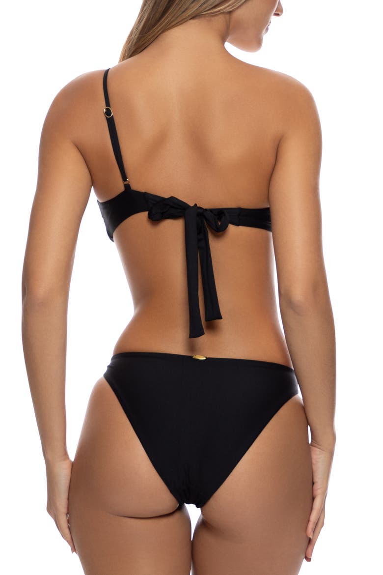 Femme Allure One Shoulder Ring Top, Alternate, color, Black