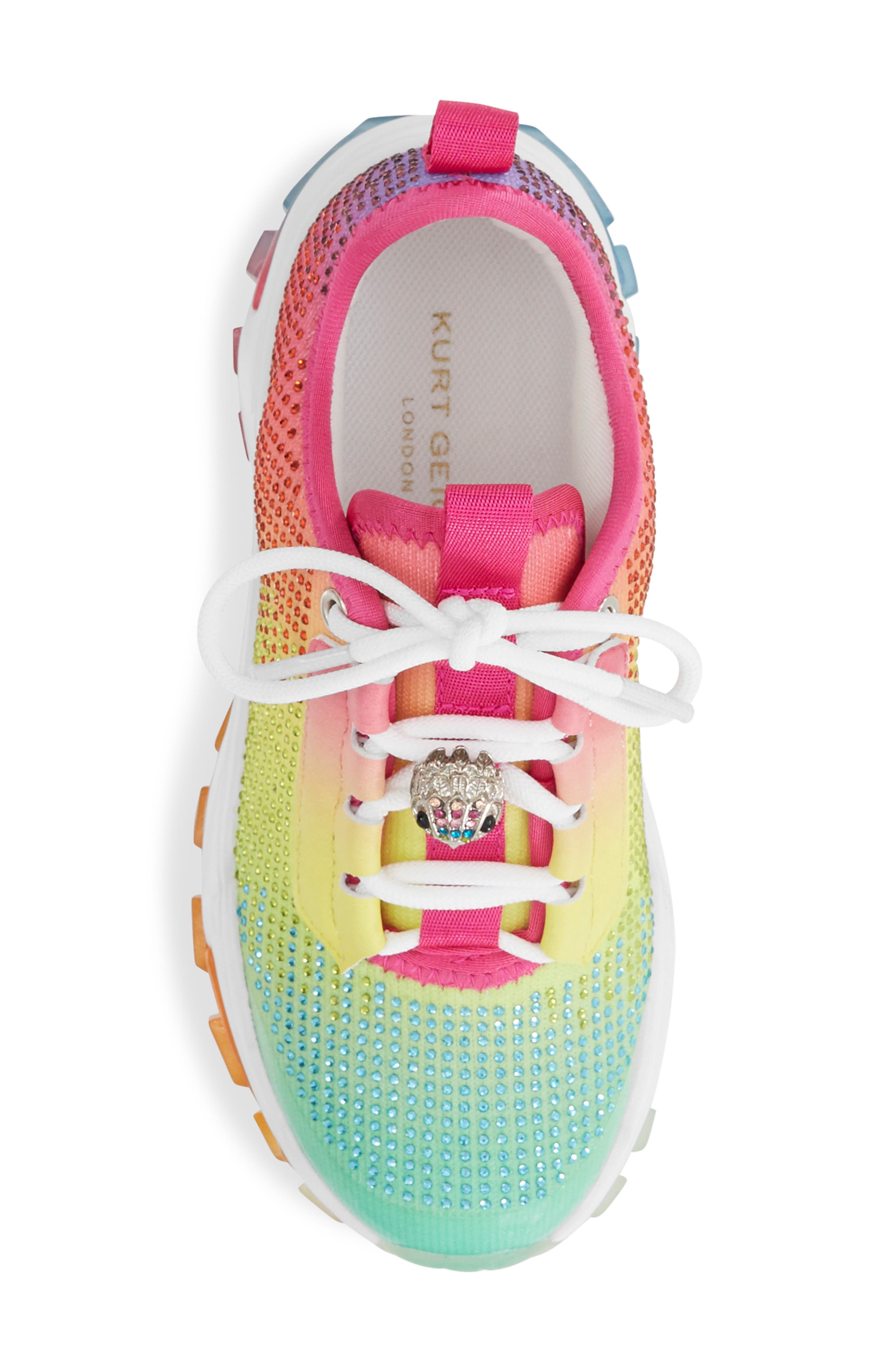 Kurt Geiger London Kids' Mini Lettie Crystal Sneaker, Alternate, color, 