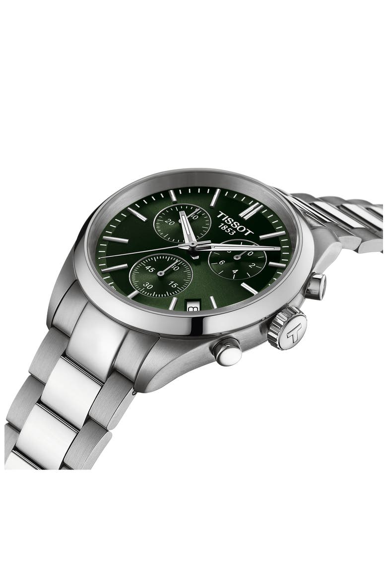 PR100 Chronograph Bracelet Watch, 40mm, Alternate, color, GREEN