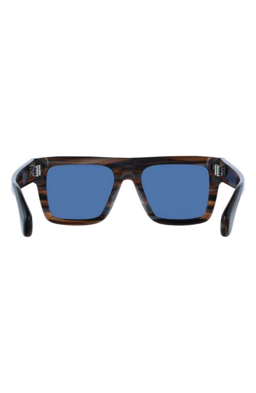 Ferragamo 53mm Square Sunglasses In Striped Brown
