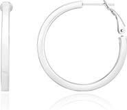 The Lovery Fine Jewelry Square Tube Hoop Earrings