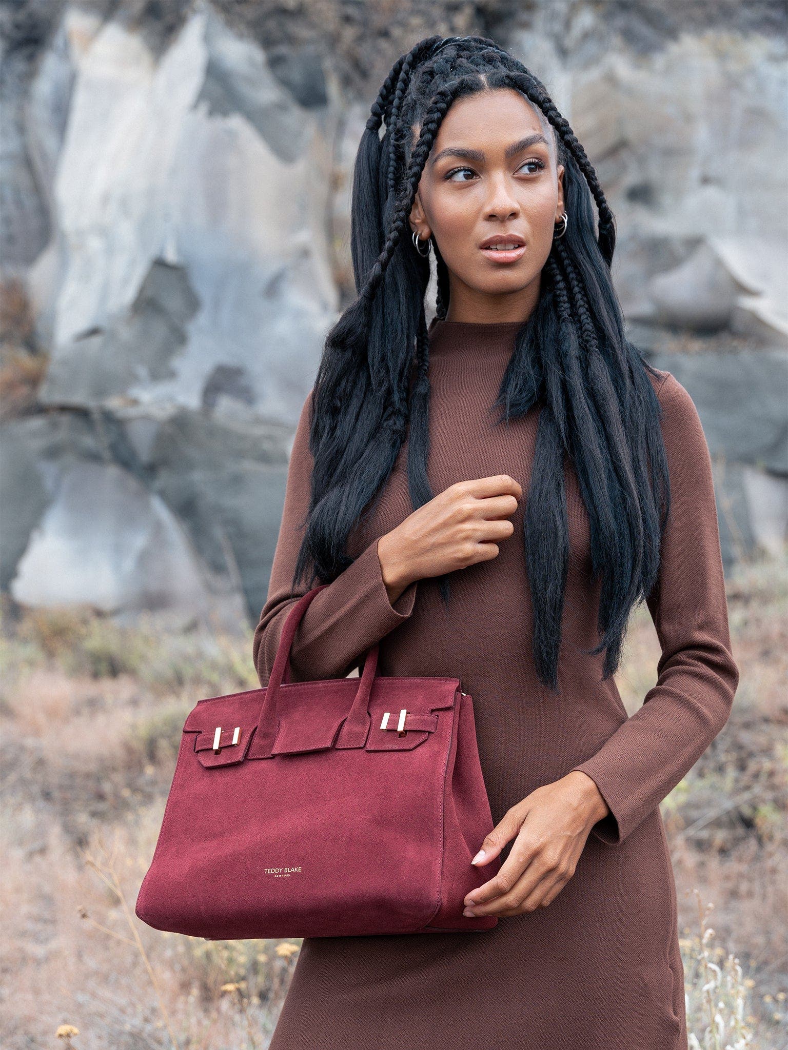 Gigi Suede  13", Alternate, color, Dark Red
