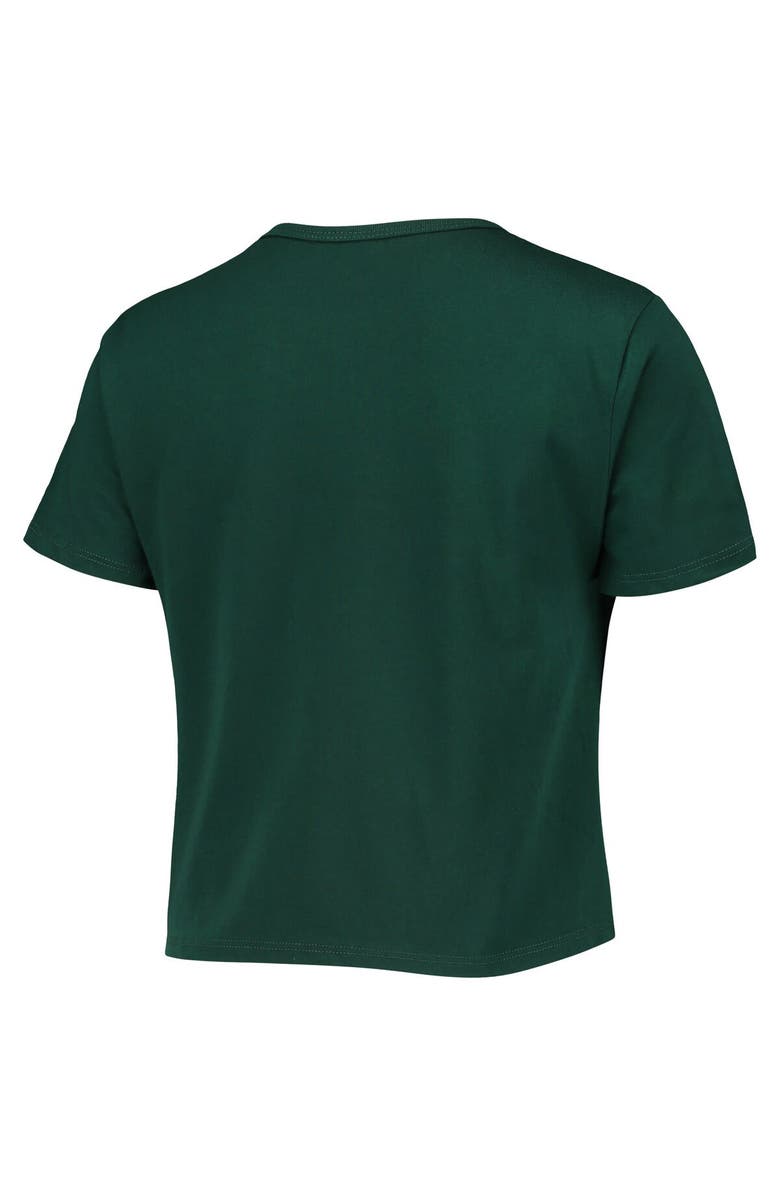 ZOOZATZ Women's ZooZatz Green Michigan State Spartans Core Laurels Cropped T-Shirt, Alternate, color, 