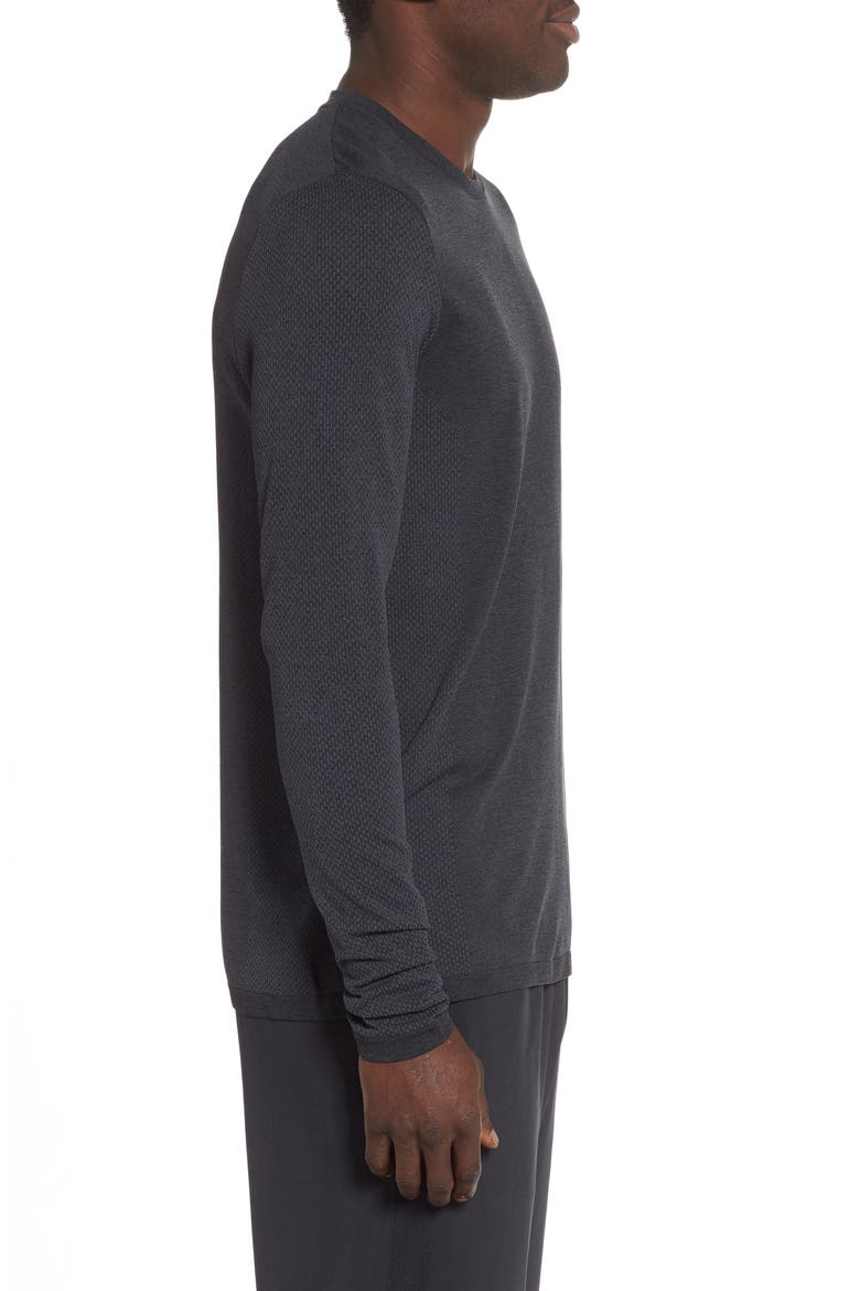 Seamless Performance T-Shirt, Alternate, color, BLACK OXIDE MELANGE