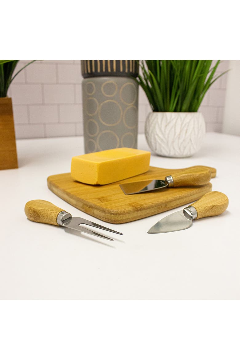 Bamboo Paddle Cutting Board, Main, color, BROWN