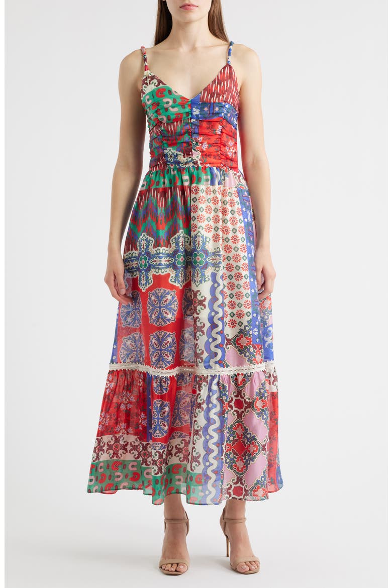 Dawn Maxi Dress, Main, color, RED MULTI