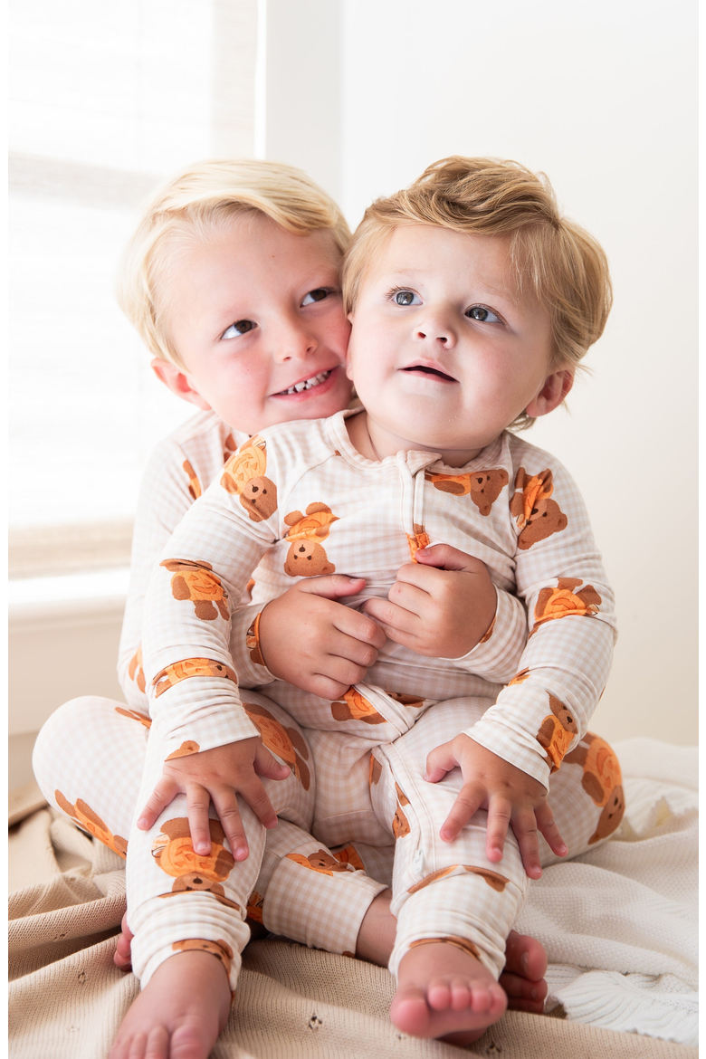 Little Boo Bear Gingham Romper, Alternate, color, Gingham Little Boo Bear