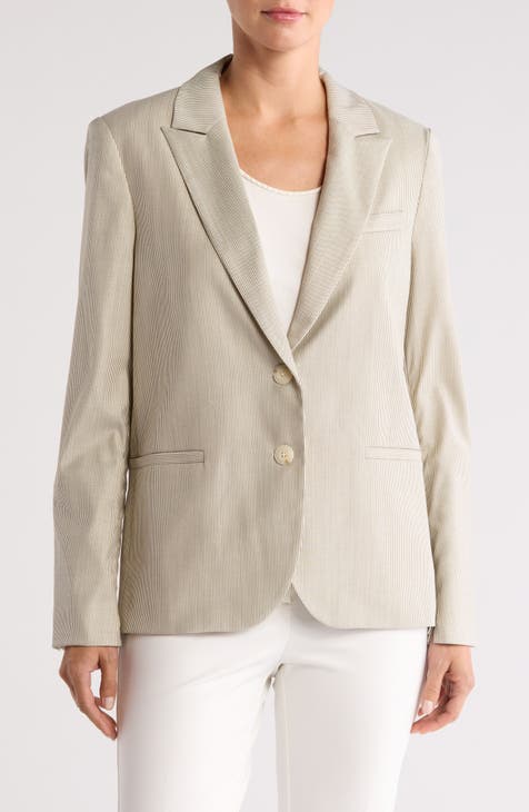 Pinstripe Boyfriend Blazer