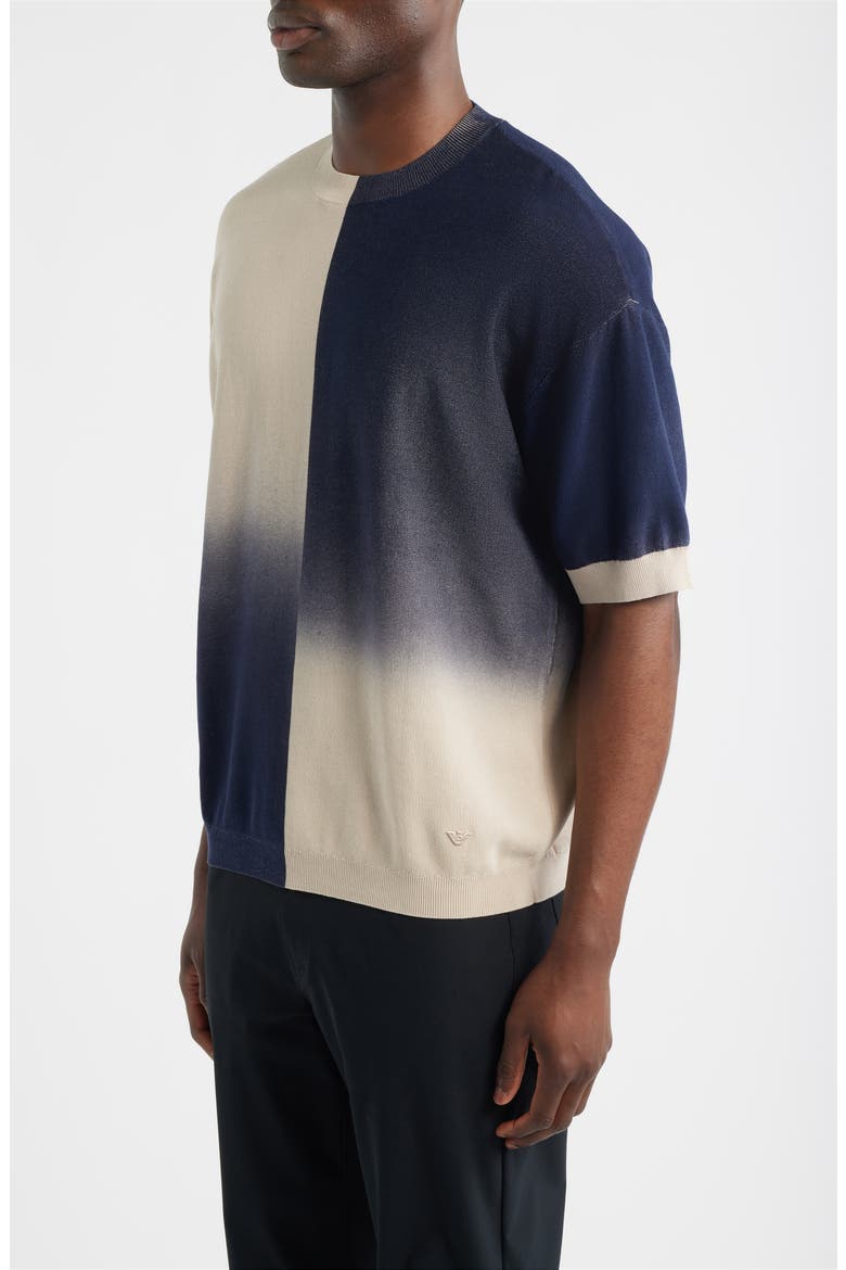 Ombré Sweater T-Shirt, Alternate, color, SOLID BLUE NAVY