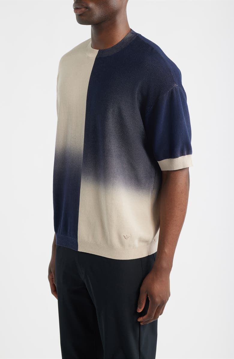 Emporio Armani Ombré Sweater T-Shirt, Alternate, color, Solid Blue Navy