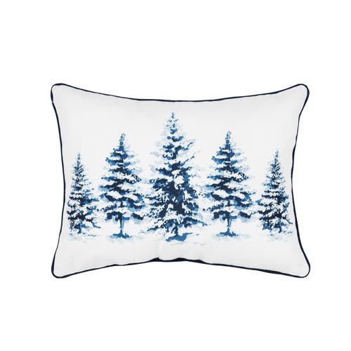 C & F Home C&f Home Winter Trees Christmas Accent Pillow, 14" X 18" In Blue
