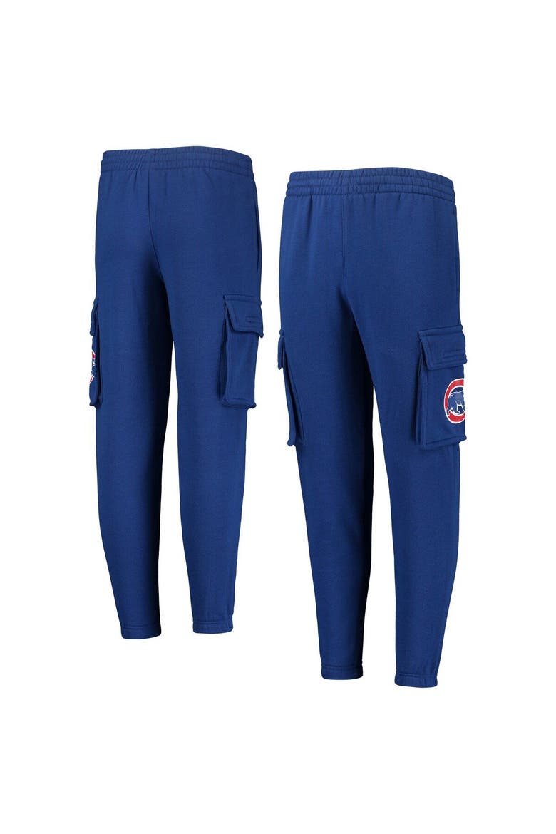 Youth Royal Chicago Cubs Players Anthem Fleece Cargo Pants, Main, color, Royal