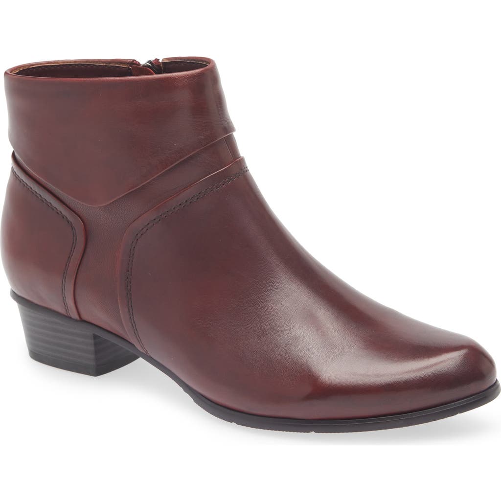 Regarde Le Ciel Stefany Block Heel Bootie In Burgundy