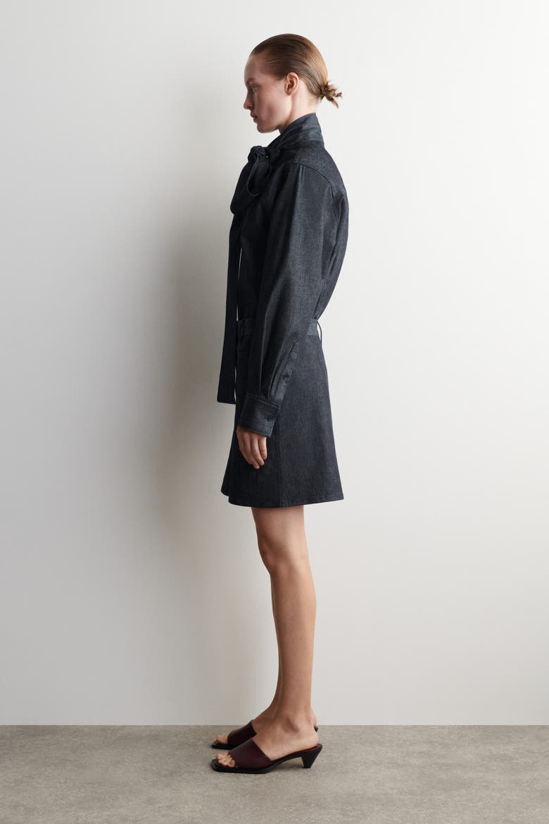 Denim Mini Skirt, Alternate, color, INDIGO