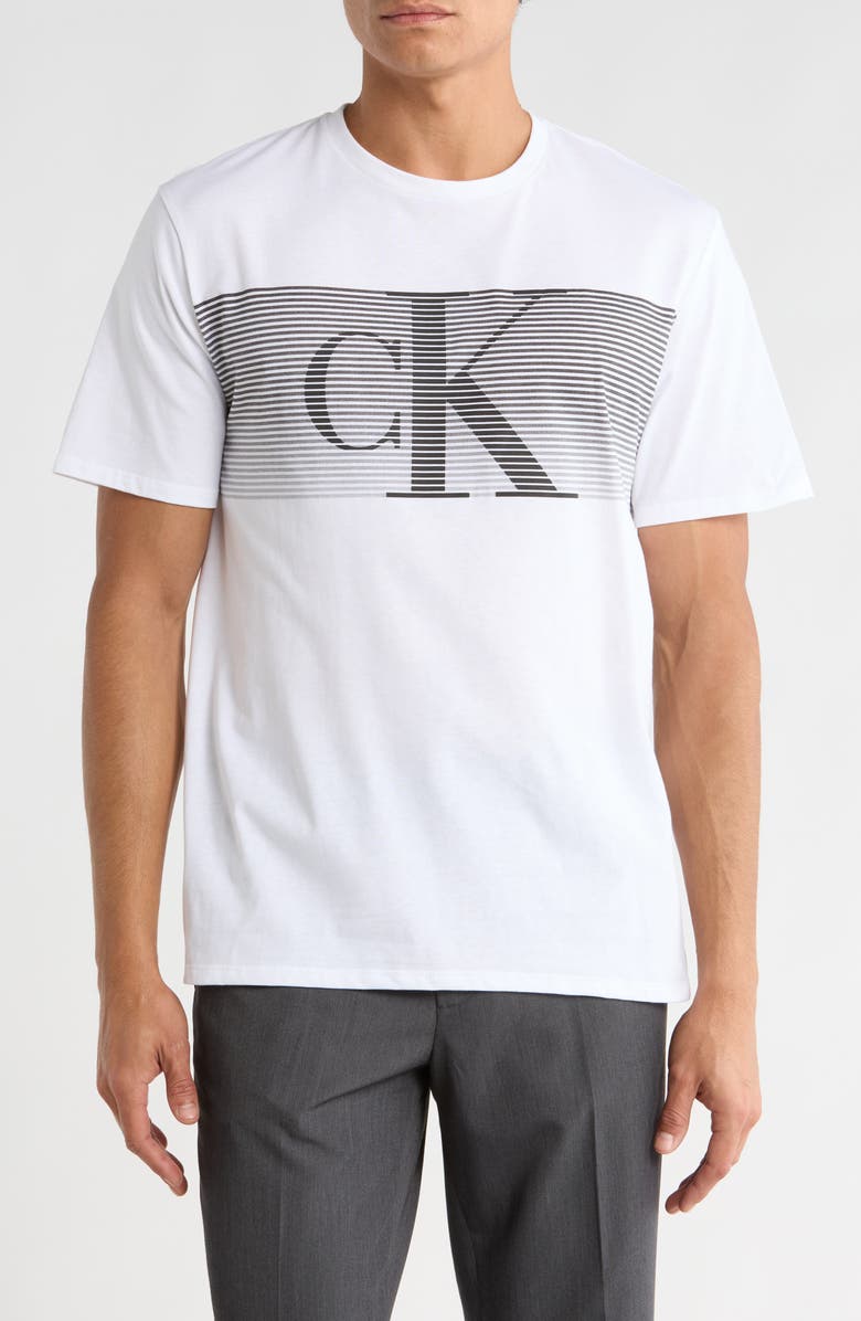 Calvin Klein Logo Graphic T-Shirt, Main, color, Brilliant White