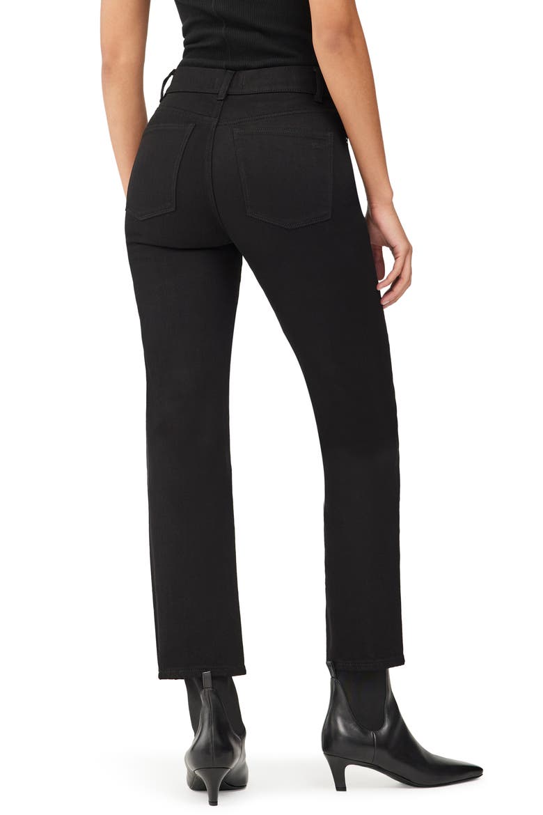Patti High Waist Ankle Straight Leg Jeans, Alternate, color, RAVEN