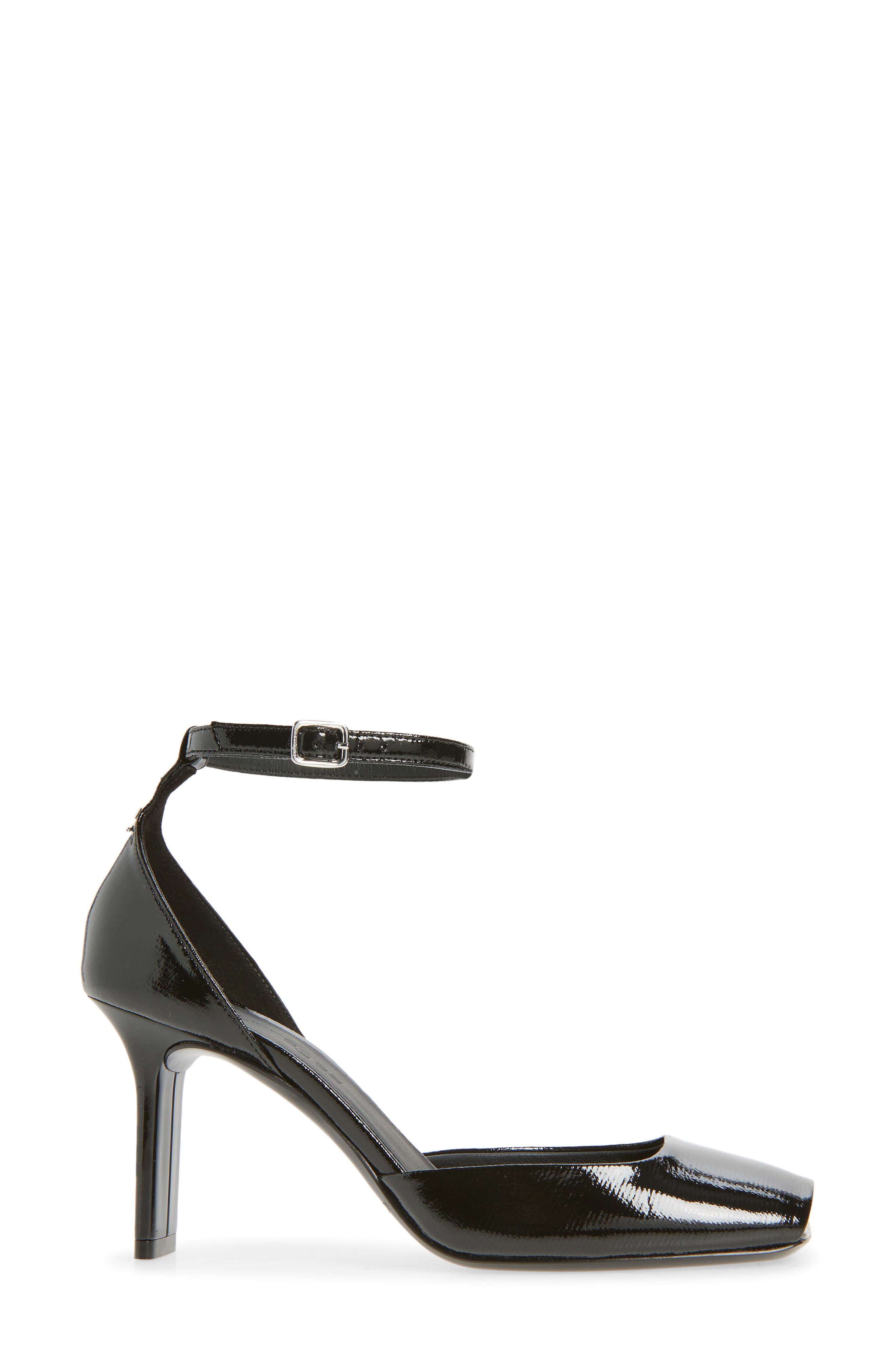 Courrèges Peep Toe d'Orsay Pump, Alternate, color, Black