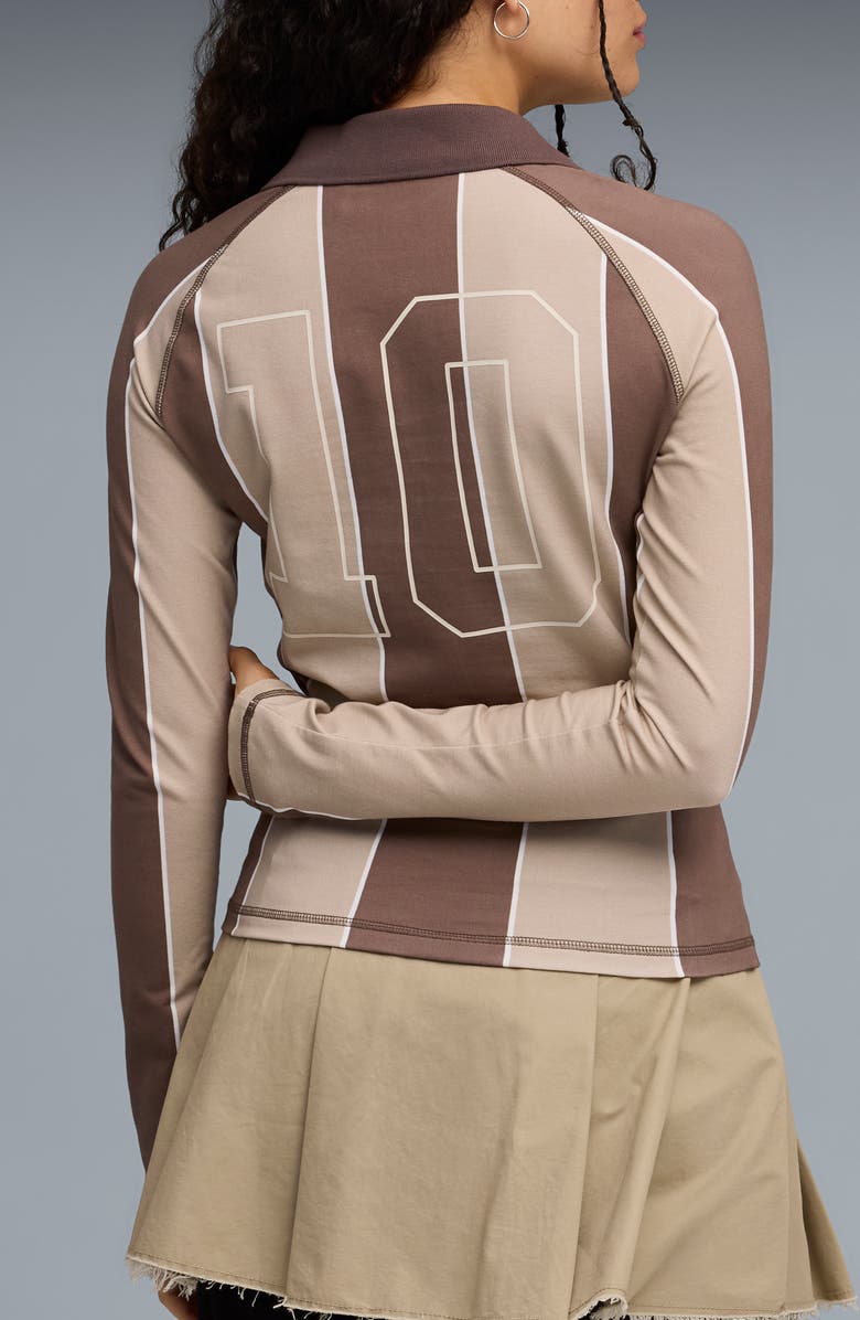 PUMA x KidSuper Long Sleeve Cotton Goalie Jersey, Alternate, color, Flat Bronze