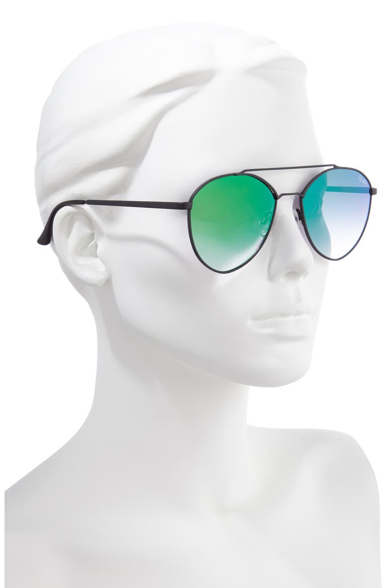 Australia Dragonfly 52mm Mirrored Aviator Sunglasses, Alternate, color, BLACK/ PINK RAINBOW