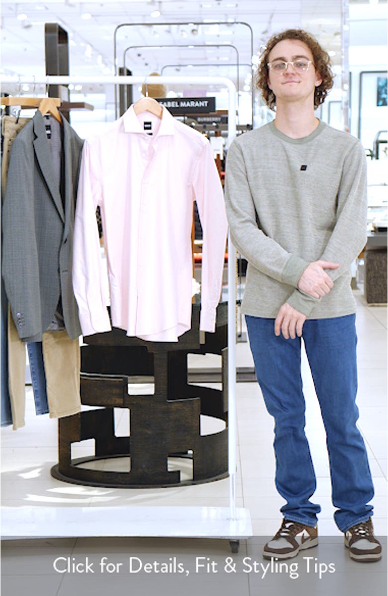 P-Hank Slim Fit Stretch Cotton Dress Shirt, sales video thumbnail